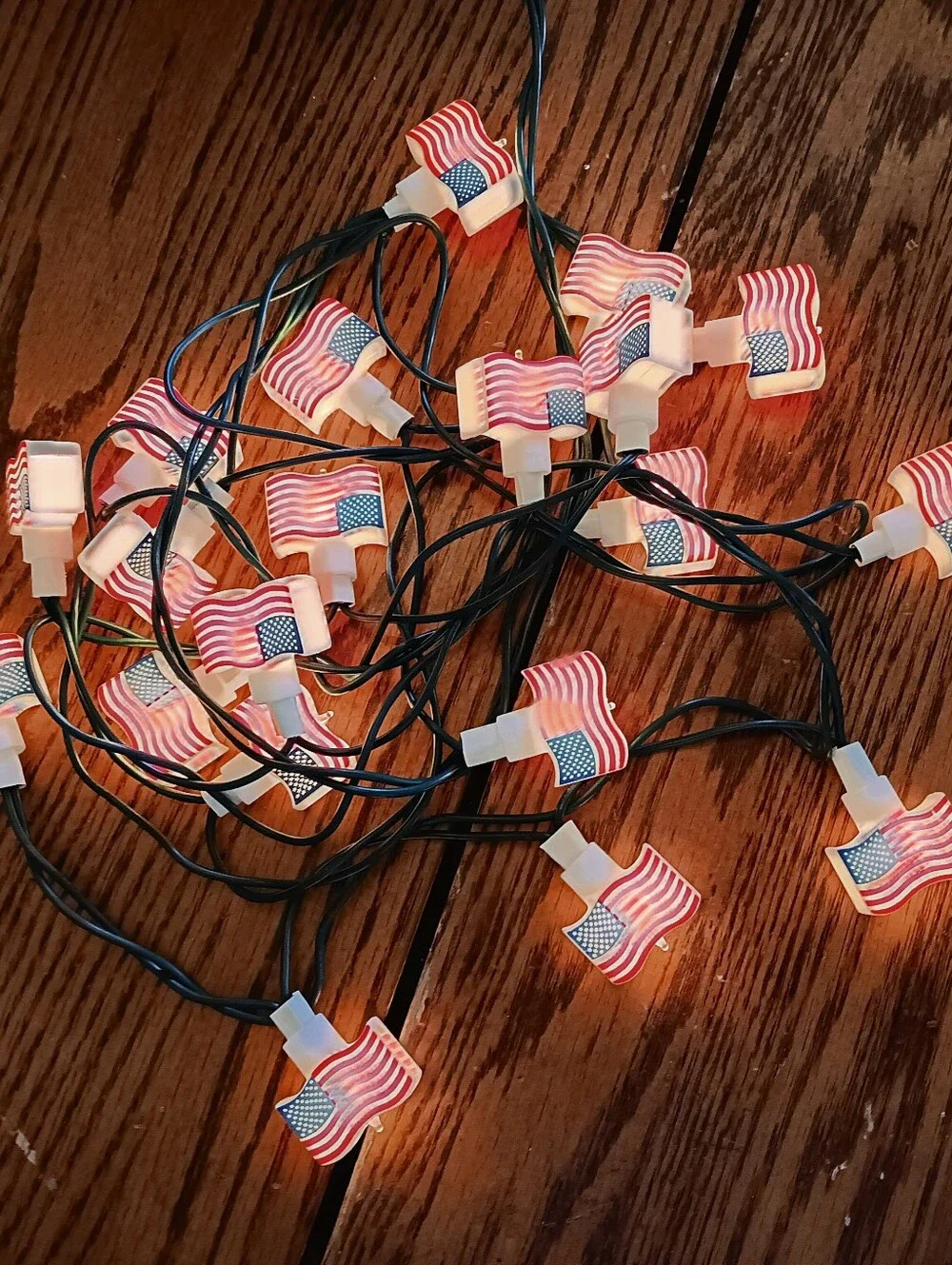 American Flag String Lights 20 Patriotic Lites 4th of July USA